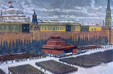  Yuon Peintre - armée rouge sur le défilé dans le carré rouge moscou novembre 1940 Konstantin Yuon